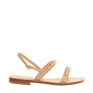 Paola Fiorenza Sandalo In Pelle Con Perle - NWT